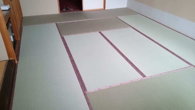 十和田湖のホテル５０８枚表替え、新畳入れ替え完了しました。